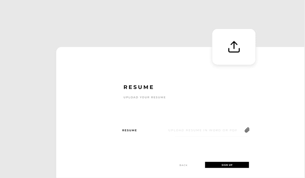 Upload resume